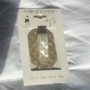 Sparkle gold pop socket phone flipper! NEW